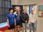 M2000-luokan mitalistit. Elmeri Räsänen (1. oikealta) pronssia.