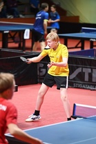 Elmeri Räsänen in action Finlandia Junior Openissa.