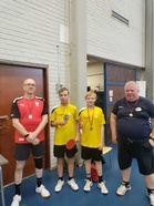 1400-luokan mitalistit (vasemmalta): Ari Torpström, Niko Hämäläinen, Elmeri Räsänen ja Jouko Antinoja. 