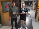 1800-luokan loppuottelukaksikko: Aukusti Kontkanen (2) KuPTS ja Heikki Holopainen (1) JPT