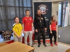 M800-mitalistit. Nuutti Hippeläinen (1. vasemmalla) pronssia.